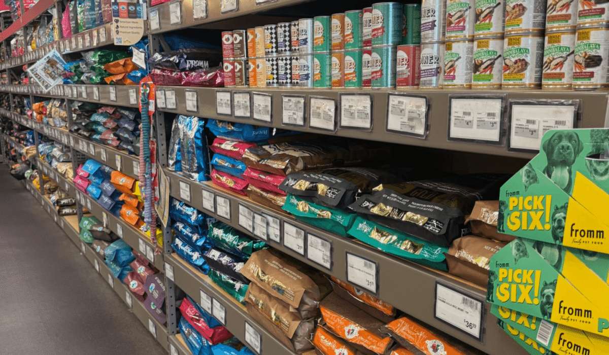 natural organic dog food on shelves in stock at mighty pet in minominee mi